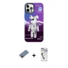 MARSİLYAN™- iPhone 12 Pro Max Kılıf Siluet Çizgi Koleksiyonu - Şeffaf Uv Polymer Nano Ekran Koruyucu + Metal Kamera Lens Koruma Cam - KI