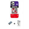 MARSİLYAN™- iPhone 12 Pro Max Kılıf Siluet Çizgi Koleksiyonu - Şeffaf Uv Polymer Nano Ekran Koruyucu + Metal Kamera Lens Koruma Cam - KI