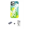 MARSİLYAN™- iPhone 12 Pro Max Kılıf Siluet Çizgi Koleksiyonu - Şeffaf Uv Polymer Nano Ekran Koruyucu + Renkli Kamera Lens Koruma Cam - PE
