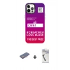 MARSİLYAN™- iPhone 12 Pro Max Kılıf Siluet Çizgi Koleksiyonu - Şeffaf Uv Polymer Nano Ekran Koruyucu + Renkli Kamera Lens Koruma Cam - PE