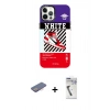 MARSİLYAN™- iPhone 12 Pro Max Kılıf Siluet Çizgi Koleksiyonu - Şeffaf Uv Polymer Nano Ekran Koruyucu + Renkli Kamera Lens Koruma Cam - PE