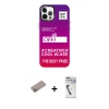 MARSİLYAN™- iPhone 12 Pro Max Kılıf Siluet Çizgi Koleksiyonu - Şeffaf Uv Polymer Nano Ekran Koruyucu + Shine Kamera Lens Koruma Cam - SABE