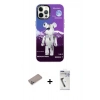 MARSİLYAN™- iPhone 12 Pro Max Kılıf Siluet Çizgi Koleksiyonu - Şeffaf Uv Polymer Nano Ekran Koruyucu + Shine Kamera Lens Koruma Cam - SABE
