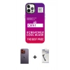 MARSİLYAN™- iPhone 12 Pro Max Kılıf Siluet Çizgi Koleksiyonu - Şeffaf Uv Polymer Nano Ekran Koruyucu + Neon Fosforlu Kamera Lens - TU