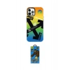 MARSİLYAN™- iPhone 12 Pro Max Kılıf Siluet Çizgi Koleksiyonu - Siyah 18D Cam Ekran Koruyucu