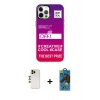 MARSİLYAN™- iPhone 12 Pro Max Kılıf Siluet Çizgi Koleksiyonu - Siyah 18D Cam Ekran Koruyucu + Gold Shine Kamera Lens