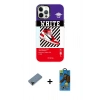 MARSİLYAN™- iPhone 12 Pro Max Kılıf Siluet Çizgi Koleksiyonu - Siyah 18D Cam Ekran Koruyucu + Shine Kamera Lens Koruma Cam - SH