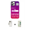 MARSİLYAN™- iPhone 12 Pro Max Kılıf Siluet Çizgi Koleksiyonu - Siyah 20D Premium Cam Ekran Koruyucu + Shine Kamera Lens - GD