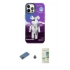 MARSİLYAN™- iPhone 12 Pro Max Kılıf Siluet Çizgi Koleksiyonu - Siyah 20D Premium Cam Ekran Koruyucu + Shine Kamera Lens Koruma Cam - GD