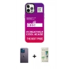 MARSİLYAN™- iPhone 12 Pro Max Kılıf Siluet Çizgi Koleksiyonu - Siyah 20D Premium Cam Ekran Koruyucu + Neon Fosforlu Kamera Lens - MI