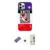 MARSİLYAN™- iPhone 12 Pro Max Kılıf Siluet Çizgi Koleksiyonu - Siyah 20D Premium Cam Ekran Koruyucu + Metal Kamera Lens Koruma Cam - GD