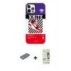 MARSİLYAN™- iPhone 12 Pro Max Kılıf Siluet Çizgi Koleksiyonu - Siyah 20D Premium Cam Ekran Koruyucu + Renkli Kamera Lens Koruma Cam - MI