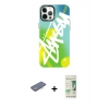 MARSİLYAN™- iPhone 12 Pro Max Kılıf Siluet Çizgi Koleksiyonu - Siyah 20D Premium Cam Ekran Koruyucu + Renkli Kamera Lens Koruma Cam - MI