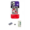 MARSİLYAN™- iPhone 12 Pro Max Kılıf Siluet Çizgi Koleksiyonu - Siyah 20D Premium Cam Ekran Koruyucu + Renkli Kamera Lens Koruma Cam - TU