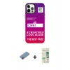 MARSİLYAN™- iPhone 12 Pro Max Kılıf Siluet Çizgi Koleksiyonu - Siyah 20D Premium Cam Ekran Koruyucu + Shine Kamera Lens Koruma Cam - PE