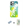 MARSİLYAN™- iPhone 12 Pro Max Kılıf Siluet Çizgi Koleksiyonu - Siyah 20D Premium Cam Ekran Koruyucu + Shine Kamera Lens Koruma Cam - MI