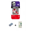 MARSİLYAN™- iPhone 12 Pro Max Kılıf Siluet Çizgi Koleksiyonu - Siyah 20D Premium Cam Ekran Koruyucu + Shine Kamera Lens Koruma Cam - PE