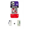 MARSİLYAN™- iPhone 12 Pro Max Kılıf Siluet Çizgi Koleksiyonu - Siyah 20D Premium Cam Ekran Koruyucu + Shine Kamera Lens - LT