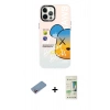 MARSİLYAN™- iPhone 12 Pro Max Kılıf Siluet Çizgi Koleksiyonu - Siyah 20D Premium Cam Ekran Koruyucu + Shine Kamera Lens Koruma Cam - PE