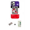 MARSİLYAN™- iPhone 12 Pro Max Kılıf Siluet Çizgi Koleksiyonu - Siyah 20D Premium Cam Ekran Koruyucu + Sierra Blue Shine Kamera Lens Koruma Cam