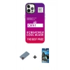 MARSİLYAN™- iPhone 12 Pro Max Kılıf Siluet Çizgi Koleksiyonu - Siyah 34D Izgaralı Cam + Metal Kamera Lens Koruma Cam - KI