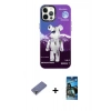 MARSİLYAN™- iPhone 12 Pro Max Kılıf Siluet Çizgi Koleksiyonu - Siyah 34D Izgaralı Cam + Metal Kamera Lens Koruma Cam - GD