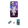 MARSİLYAN™- iPhone 12 Pro Max Kılıf Siluet Çizgi Koleksiyonu - Siyah 34D Izgaralı Cam + Shine Kamera Lens Koruma Cam - SH