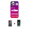 MARSİLYAN™- iPhone 12 Pro Max Kılıf Siluet Çizgi Koleksiyonu - Siyah 360 Mat Full Body Arka Koruyucu + Neon Fosforlu Kamera Lens - SI