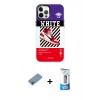 MARSİLYAN™- iPhone 12 Pro Max Kılıf Siluet Çizgi Koleksiyonu - Siyah 5D Eko Cam Ekran Koruyucu + Gökkuşağı Shine Kamera Lens Koruma Cam