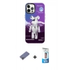 MARSİLYAN™- iPhone 12 Pro Max Kılıf Siluet Çizgi Koleksiyonu - Siyah 5D Eko Cam Ekran Koruyucu + Metal Kamera Lens Koruma Cam - GD