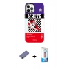 MARSİLYAN™- iPhone 12 Pro Max Kılıf Siluet Çizgi Koleksiyonu - Siyah 5D Eko Cam Ekran Koruyucu + Metal Kamera Lens Koruma Cam - GD