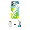 MARSİLYAN™- iPhone 12 Pro Max Kılıf Siluet Çizgi Koleksiyonu - Siyah 5D Eko Cam Ekran Koruyucu + Shine Kamera Lens - GD