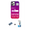MARSİLYAN™- iPhone 12 Pro Max Kılıf Siluet Çizgi Koleksiyonu - Siyah 5D Eko Cam Ekran Koruyucu + Gold Shine Kamera Lens Koruma Cam