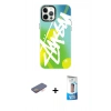 MARSİLYAN™- iPhone 12 Pro Max Kılıf Siluet Çizgi Koleksiyonu - Siyah 5D Eko Cam Ekran Koruyucu + Renkli Kamera Lens Koruma Cam - TU