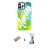 MARSİLYAN™- iPhone 12 Pro Max Kılıf Siluet Çizgi Koleksiyonu - Siyah 5D Eko Cam Ekran Koruyucu + Shine Kamera Lens Koruma Cam - SABE
