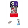 MARSİLYAN™- iPhone 12 Pro Max Kılıf Siluet Çizgi Koleksiyonu - Siyah 5D Eko Cam Ekran Koruyucu + Shine Kamera Lens Koruma Cam - SABE