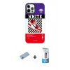 MARSİLYAN™- iPhone 12 Pro Max Kılıf Siluet Çizgi Koleksiyonu - Siyah 5D Eko Cam Ekran Koruyucu + Shine Kamera Lens Koruma Cam - MI