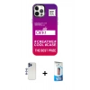 MARSİLYAN™- iPhone 12 Pro Max Kılıf Siluet Çizgi Koleksiyonu - Siyah 5D Eko Cam Ekran Koruyucu + Shine Kamera Lens - LT