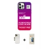 MARSİLYAN™- iPhone 12 Pro Max Kılıf Siluet Çizgi Koleksiyonu - Siyah 6D Mat Seramik Hayalet Nano Ekran Koruyucu + Shine Kamera Lens - GD