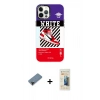 MARSİLYAN™- iPhone 12 Pro Max Kılıf Siluet Çizgi Koleksiyonu - Siyah 6D Mat Seramik Hayalet Nano Ekran Koruyucu + Siyah Shine Kamera Lens Koruma Cam