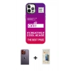 MARSİLYAN™- iPhone 12 Pro Max Kılıf Siluet Çizgi Koleksiyonu - Siyah 6D Mat Seramik Hayalet Nano Ekran Koruyucu + Neon Fosforlu Kamera Lens - TU