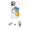 MARSİLYAN™- iPhone 12 Pro Max Kılıf Siluet Çizgi Koleksiyonu - Siyah 6D Mat Seramik Hayalet Nano Ekran Koruyucu + Shine Kamera Lens Koruma Cam - MI
