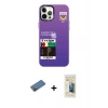 MARSİLYAN™- iPhone 12 Pro Max Kılıf Siluet Çizgi Koleksiyonu - Siyah 6D Mat Seramik Hayalet Nano Ekran Koruyucu + Shine Kamera Lens Koruma Cam - GD