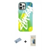 MARSİLYAN™- iPhone 12 Pro Max Kılıf Siluet Çizgi Koleksiyonu - Siyah 6D Mat Seramik Hayalet Nano Ekran Koruyucu + Shine Kamera Lens Koruma Cam - MI
