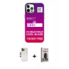 MARSİLYAN™- iPhone 12 Pro Max Kılıf Siluet Çizgi Koleksiyonu - Siyah Bilvis Hayalet Cam Ekran Koruyucu + Shine Kamera Lens - GD