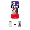 MARSİLYAN™- iPhone 12 Pro Max Kılıf Siluet Çizgi Koleksiyonu - Siyah Bilvis Hayalet Cam Ekran Koruyucu + Shine Kamera Lens - GD