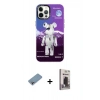 MARSİLYAN™- iPhone 12 Pro Max Kılıf Siluet Çizgi Koleksiyonu - Siyah Bilvis Hayalet Cam Ekran Koruyucu + Shine Kamera Lens Koruma Cam - GI