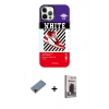 MARSİLYAN™- iPhone 12 Pro Max Kılıf Siluet Çizgi Koleksiyonu - Siyah Bilvis Hayalet Cam Ekran Koruyucu + Metal Kamera Lens Koruma Cam - KI
