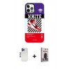 MARSİLYAN™- iPhone 12 Pro Max Kılıf Siluet Çizgi Koleksiyonu - Siyah Bilvis Hayalet Cam Ekran Koruyucu + Shine Kamera Lens - LT