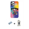 MARSİLYAN™- iPhone 12 Pro Max Kılıf Siluet Çizgi Koleksiyonu - Siyah Bilvis Hayalet Cam Ekran Koruyucu + Shine Kamera Lens Koruma Cam - MI